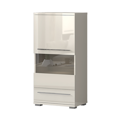 JELA VITRINA V60-1KS1F/PN - kolekcija Piano - Bež lak/Bež Lak - 60x123x40 cm