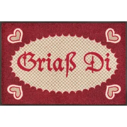 wash+dry PREDPRAŽNIK Griaß Di 50/75 cm potiskano rdeča, bež