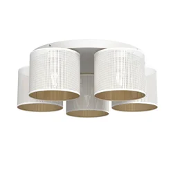Plafonski luster LOFT SHADE 5xE27/60W/230V, bela/zlatna