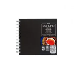 Blok drawing book spirala 15x15cm 40L 190g (murillo nero) Fabriano 19001515