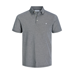 JACK & JONES Majica JJEPaulos  pegasto siva / bela