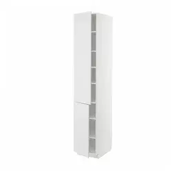 METOD Visoki element s policama/2 vrata, bela/Stensund bela, 40x60x220 cm