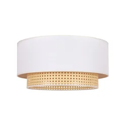 Duolla - Plafonsko svetlo BOHO 1xE27/15W/230V prečnik 45 cm krem/ratan