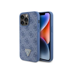 Guess Gripstand 4G Triangle Maska za telefon za iPhone 15 Pro Max, Plava