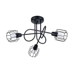 Sollux SL.1118 - Luster na šipci BELUCI 3xE14/40W/230V crna