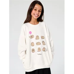 Sinsay - Dukserica crewneck Pusheen the Cat - krem