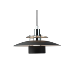 Halo Design 990259 - Luster na sajli SORUP 1xE27/40W/230V pr. 40 cm crna/sjajni hrom