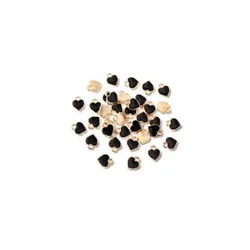 Privezak emajlirani srce crno11*6 mm