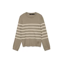 VERO MODA Pulover VMSABA bež/rjava
