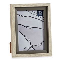 Okvir za sliku Siva Smeđa Kristal Drvo Plastika (17 x 2 x 21,8 cm)