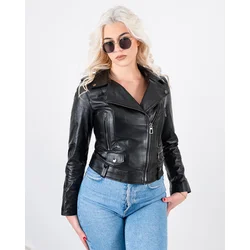 BRACA PREMIUM Ženska kožna jakna BC-3342, Crna
