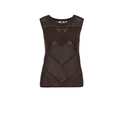 WE Fashion Top z naramnicami  temno rjava