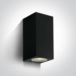 ZIDNA SVJETILJKA 2XGU-10/7W IP65 CRNA 100x77x70mm