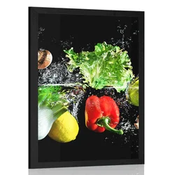 Plakat sadje in zelenjava - 30x45 silver