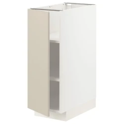 METOD Podni element s policama, bela/Havstorp bež, 30x60 cm