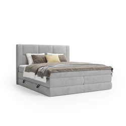 Esposa BOXSPRING POSTELJA 140 cm x 200 cm , tekstil siva