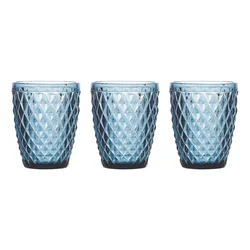 Tognana Set od 3 čaše Diamond, 26 cl, Svetloplave