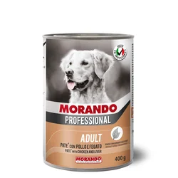 Morando Dog Adult Pate, pašteta za pse, Piletina i Jetra, 400g konzerva