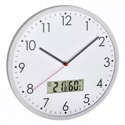 Zidni sat fi 302mm sa digit. termo-higrometrom beli TFA