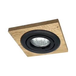 Ugradno svetlo TOBBY 1xGU10/20W/230V 11,5x11,5 cm hrast/crna