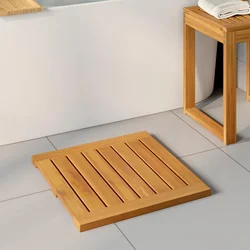 Prostirka za kupanje Smeđa 50 x 50 cm Čvrsto drvo akacije