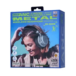 Bluetooth slušalice REMAX ANC RB-980HB, Braon