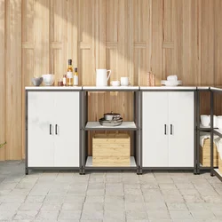 Kuhinjski set za pohranu HATTEM 3 pcs Bijela Čelična vrata