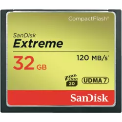 SANDISK Extreme CompactFlash 32GB 800x - SDCFXSB-032G-G46 CompactFlash (CF), 32GB, 800x