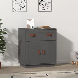 Komoda siva 65,5 x 40 x 75 cm od masivne borovine
