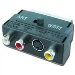 Gembird adapter dvosmerni SCART muški na 3xRCA ženski S-Video ženski (CCV-4415)
