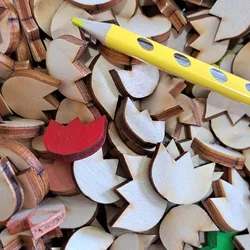 Drvene lale od šper ploče – DIY set (20 komada)