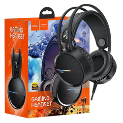 hoco. Slušalice sa mikrofonom, gaming, dužina kabela 2.4 met, crna - W100 Touring