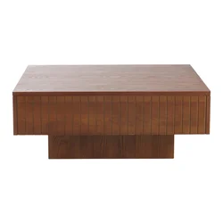 Temno rjava klubska mizica iz MDF plošč 90x90 cm Furuvik – Jotex