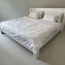 Posteljina mala Saten Žakard bela boja