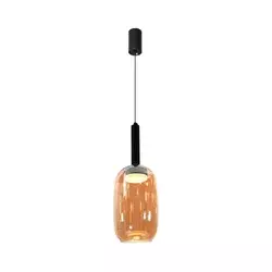Luster na sajli BUENO 1xGX53/9W/230V prečnik 15 cm zadimljeno braon