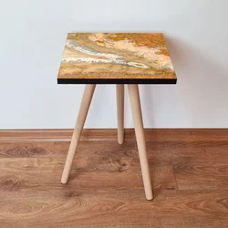 Hanah Home Klub sto Shp77, 35x42x35 cm, Zlatne boje