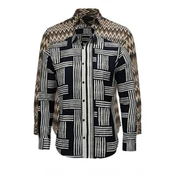 Radwa Srajca Viscos floral pattern 2pc svetlo rjava/pegasto črna