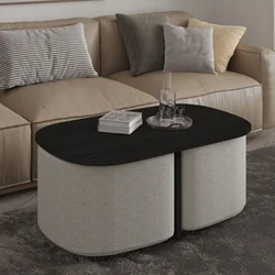 HANAH HOME Sto za dnevnu sobu Twin Black