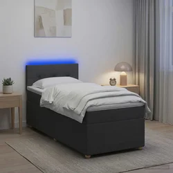 Boxspring krevet s madracem Tamnosiva 100 x 200 cm Tkanina 100 x 200 x 100.5 cm