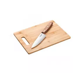 Lamart Bambusova daska za rezanje i nož, 30x22 cm LT2059
