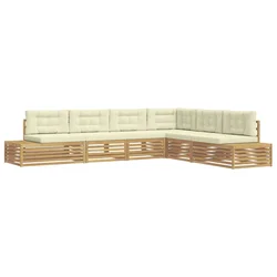 7 pcs Set vanjskih sofa Bijela