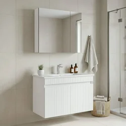 HANAH HOME Kupatilski ormarić sa umivaonikom i ogledalom (2 komada) Tivoli 85 693