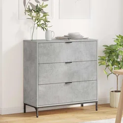 Kreveta Betonski sivi 79,5 x 33 x 82 cm Konstruirano drvo