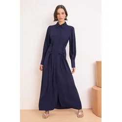 Trendyol Modest Ženska haljina Tctss26Eb00040, Tamnoplava