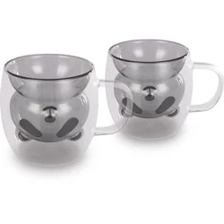Lamart LT9126 Dvodelni komplet kozarcev Bear Vaso,230 ml, črna