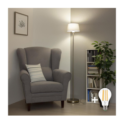 Brilagi - LED podna lampa CERIA 1xE27/40W/230V prečnik 25 cm siva/matni hrom