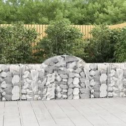 Lučne gabionske košare 5 kom 200x30x80/100 cm pocinčano željezo