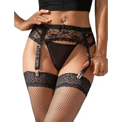SuperLove Lace Suspender Belt with G-String 5222 Black M/L