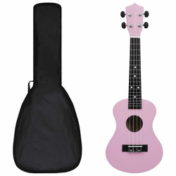 Set dječjeg ukulelea Soprano s torbom ružičasti 23 