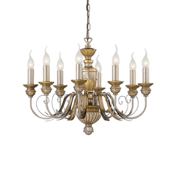 Ideal Lux - Luster na lancu FIRENZE 8xE14/40W/230V O 64 cm zlatni